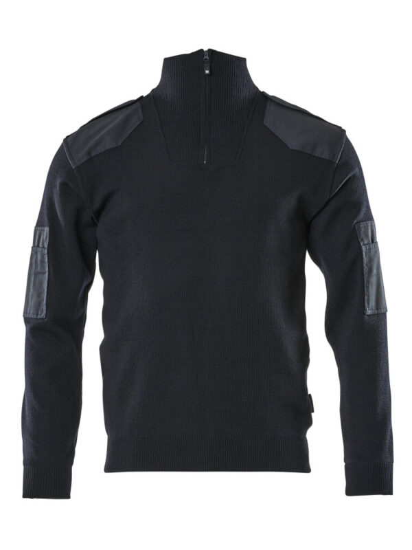 Strickpullover mit kurzem Reißverschluss